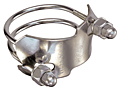 Stainless Steel 304 Spiral Double Bolt Clamp (For Counterclockwise Spiral Hoses) Designed for Tigerflex™ PVC Suction Hoses
